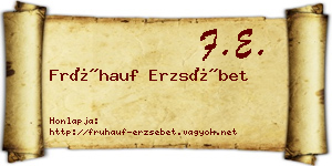 Frühauf Erzsébet névjegykártya